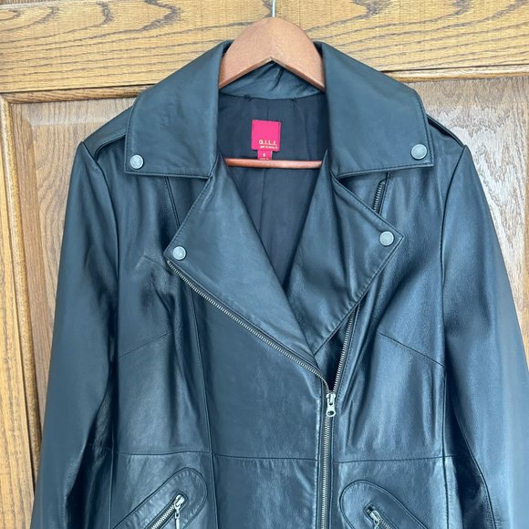 G.I.L.I. Genuine Leather Moto Jacket/Blazer - Size S - Picture 3 of 12